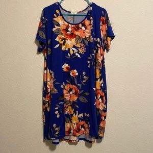 Chic Soul Blue Floral Dress